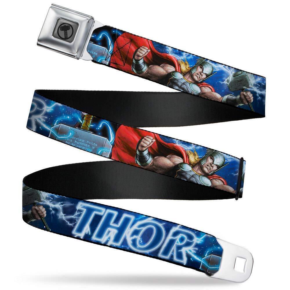 2051 Belt Seatbelt Buckle Avengers Thor Hammer Action Pose Galaxy Blues